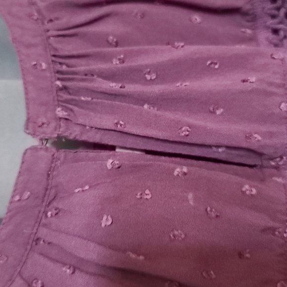 Ann Taylor Loft Dress Summery Lightweight Plum Purple Swiss Dots Size XS EUC - Picture 6 of 9